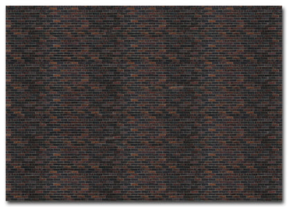 Desconocido-7424 Tarjeta de Pared ladrillo Oscuro HO Scenery Escenario de Modelo a Escala (7424