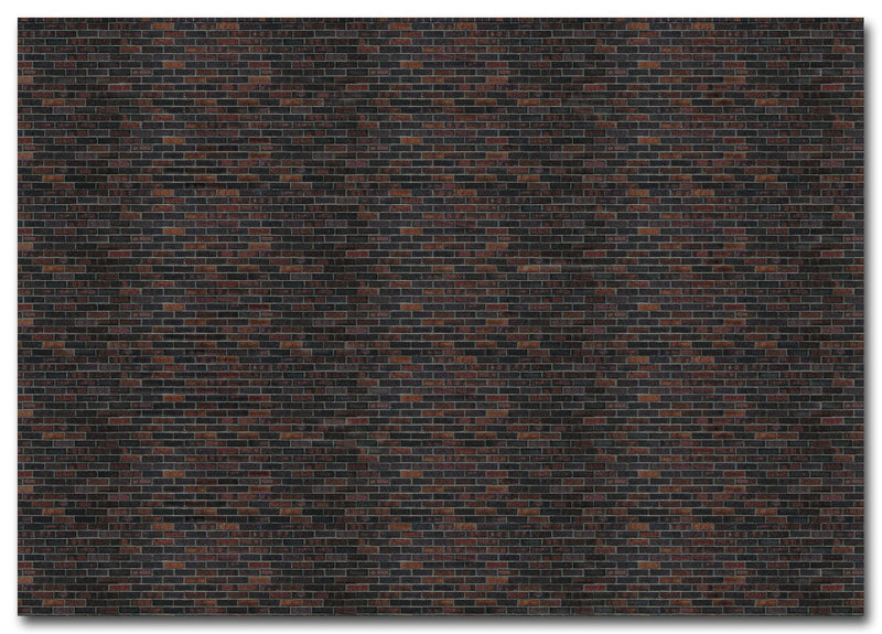 Desconocido-7424 Tarjeta de Pared ladrillo Oscuro HO Scenery Escenario de Modelo a Escala (7424