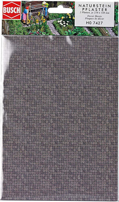 Busch-7427 Stone Pavement HO Scenery Escenario Modelo de Escala, Talla única (MODELS11 Inc 7427