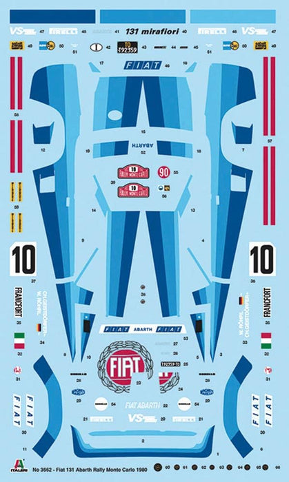 Italeri IT3662 Fiat Model to Assemble, Multi-Coloured