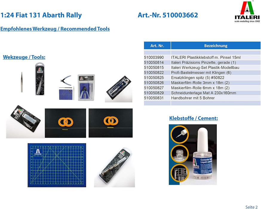 Italeri IT3662 Fiat Model to Assemble, Multi-Coloured