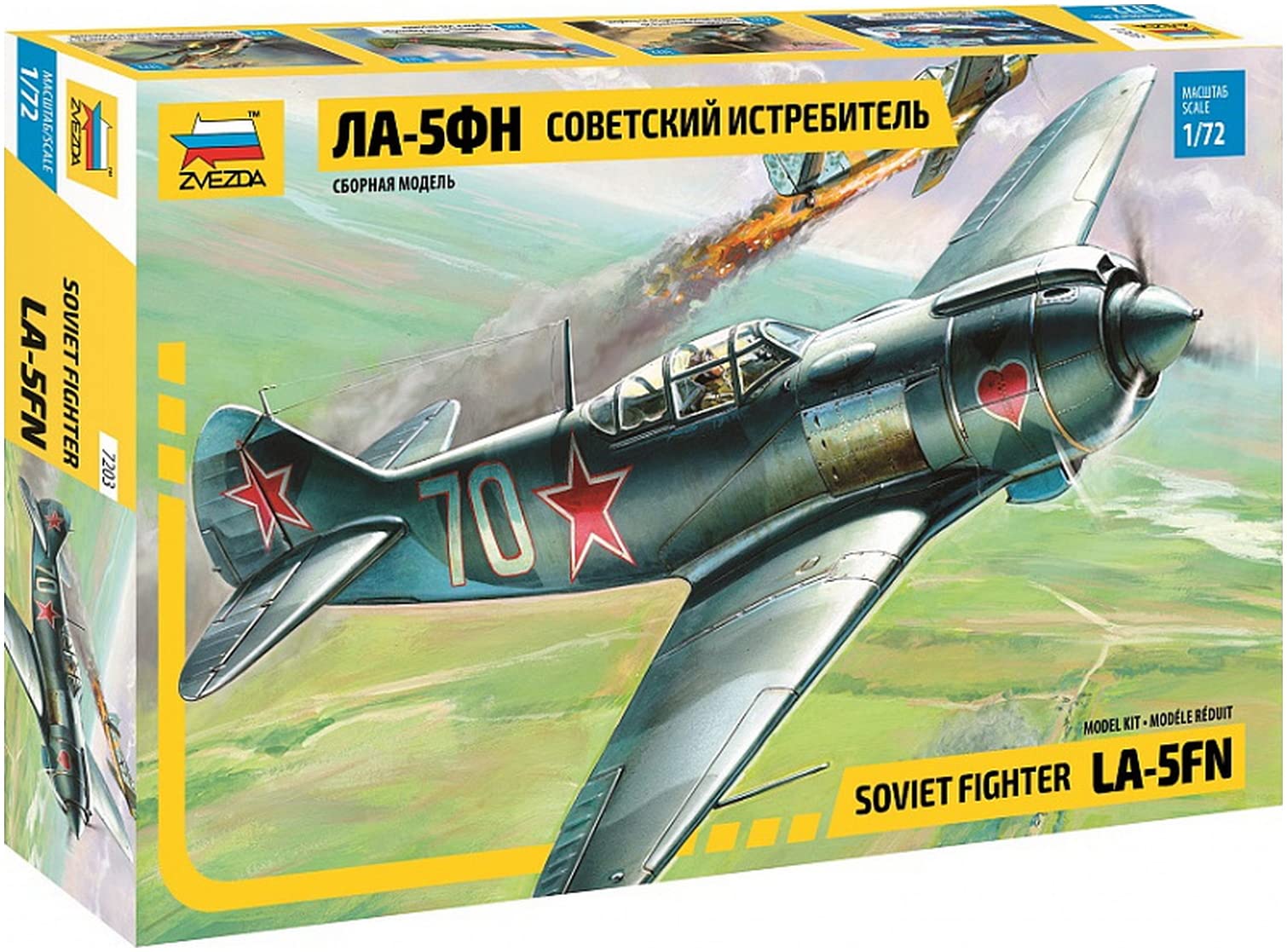 Zvezda - Z7203 - Model Aeroplane - Lavochkin LA5-1:72 Scale
