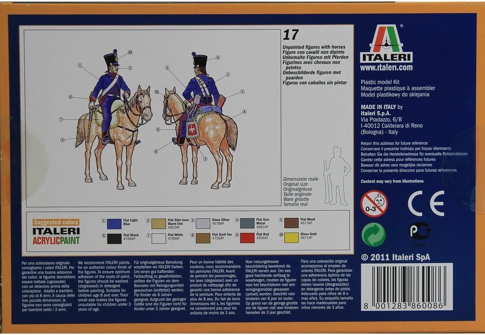 Italeri 1/72 Napoleonic French Hussars - plastic toy figures
