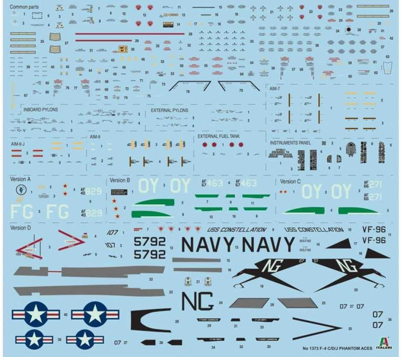 Italeri 1373 1:72 F-4 C/D/J Phantom Aces