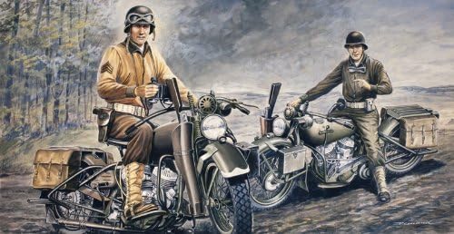 Italeri 510000322 – 1:35 U.S. Motorcycles WWII