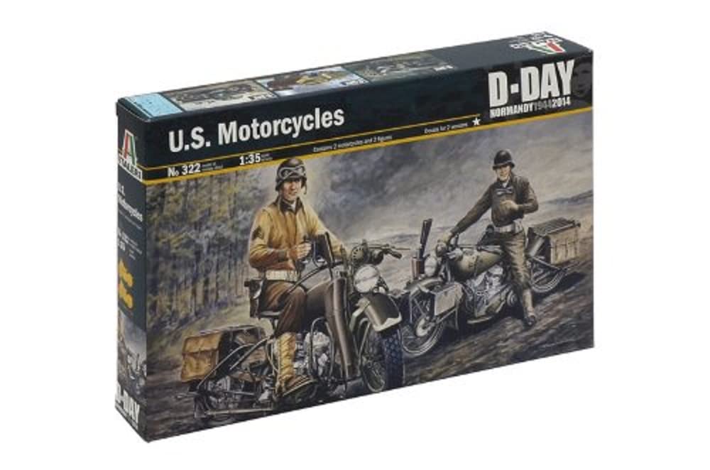 Italeri 510000322 – 1:35 U.S. Motorcycles WWII