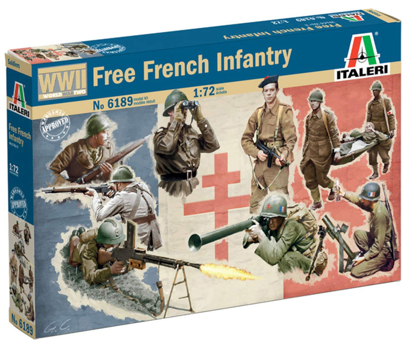 Italeri 510006189 – 1:72 French Infantry (WW II), model building, kit, standing model building, crafts, hobbies, gluing, plastic kit