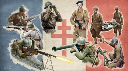 Italeri 510006189 – 1:72 French Infantry (WW II), model building, kit, standing model building, crafts, hobbies, gluing, plastic kit