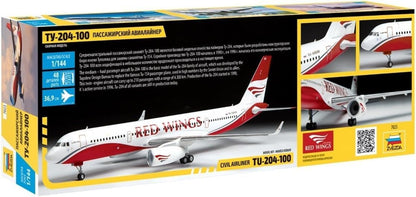 Zvezda 7023 500787023-1:144 Tupolev TU-204 100 - Maqueta de construcción (construcción de Modelos, construcción de Modelos, aficiones, Manualidades, Kit de Montaje de plástico, sin lacar