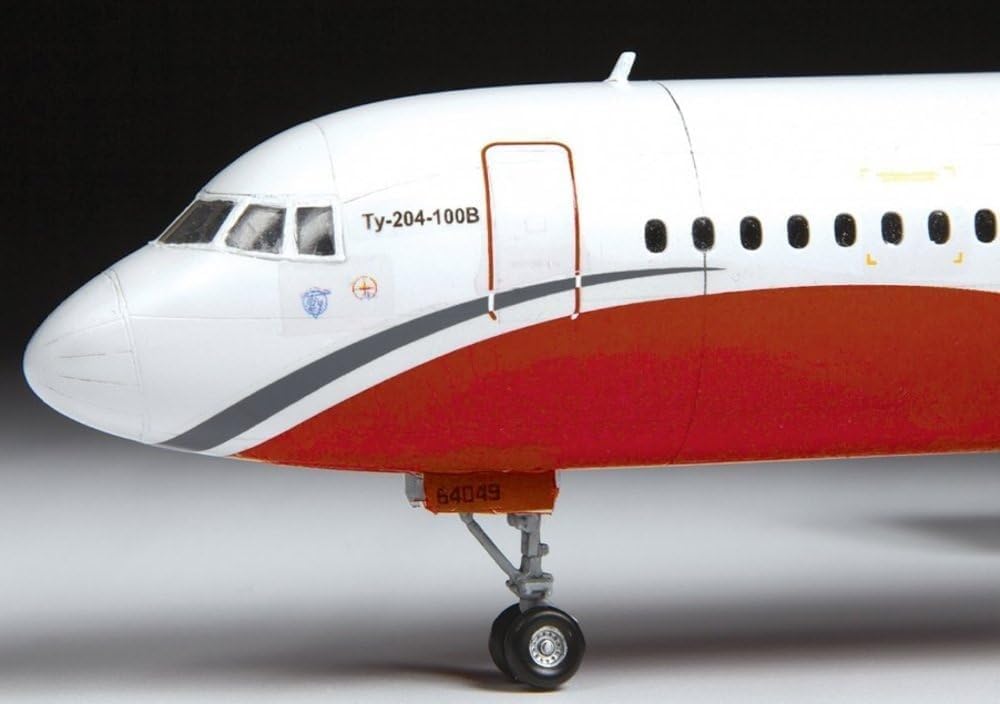 Zvezda 7023 500787023-1:144 Tupolev TU-204 100 - Maqueta de construcción (construcción de Modelos, construcción de Modelos, aficiones, Manualidades, Kit de Montaje de plástico, sin lacar