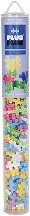 PLUS PLUS Building Blocks Toy – 100 pcs Kids Construction Toys, Creative Learning Resources and STEM Play for Home and Travel - Girls and Boys Toys Age 5 Plus - Pastel 100 Pieces