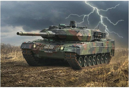 Italeri- Leopard 2A6 Italia 6567S-1:35 2A6-Juego de construcción de maquetas, fabricación de Modelos, Manualidades, aficiones, Pegar, Kit de plástico, Color Plateado, zzzz-s (6567S