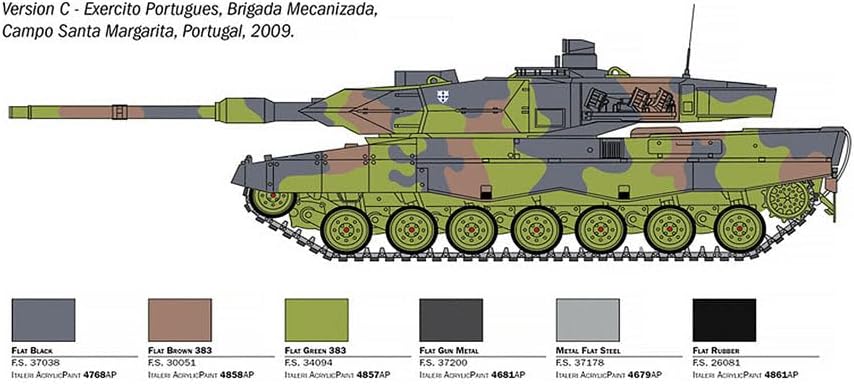 Italeri- Leopard 2A6 Italia 6567S-1:35 2A6-Juego de construcción de maquetas, fabricación de Modelos, Manualidades, aficiones, Pegar, Kit de plástico, Color Plateado, zzzz-s (6567S