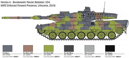 Italeri- Leopard 2A6 Italia 6567S-1:35 2A6-Juego de construcción de maquetas, fabricación de Modelos, Manualidades, aficiones, Pegar, Kit de plástico, Color Plateado, zzzz-s (6567S