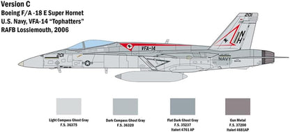 Italeri 510002791 1:48 F/A-18E Super Hornet Building, Stand Model Making, Crafts, Hobby, Gluing, Plastic Construction Kit, True to Detail, Unvarnished