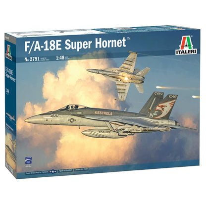 Italeri 510002791 1:48 F/A-18E Super Hornet Building, Stand Model Making, Crafts, Hobby, Gluing, Plastic Construction Kit, True to Detail, Unvarnished