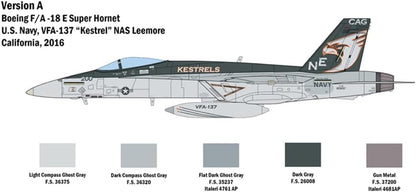 Italeri 510002791 1:48 F/A-18E Super Hornet Building, Stand Model Making, Crafts, Hobby, Gluing, Plastic Construction Kit, True to Detail, Unvarnished