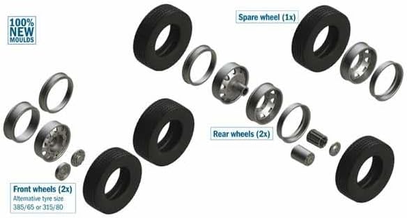 Italeri 510003909 – 1: 24 Neumáticos, Llantas Juego de Euro (7 + 7