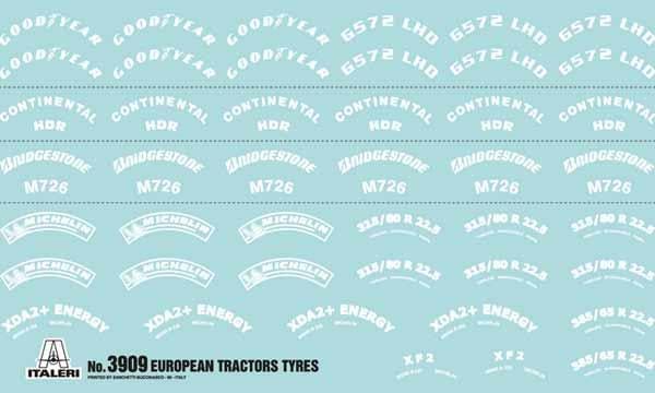 Italeri 510003909 – 1: 24 Neumáticos, Llantas Juego de Euro (7 + 7