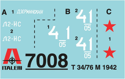 Italeri 8001283070089 510007008 - 1:72 T 34/76 Russian Tank