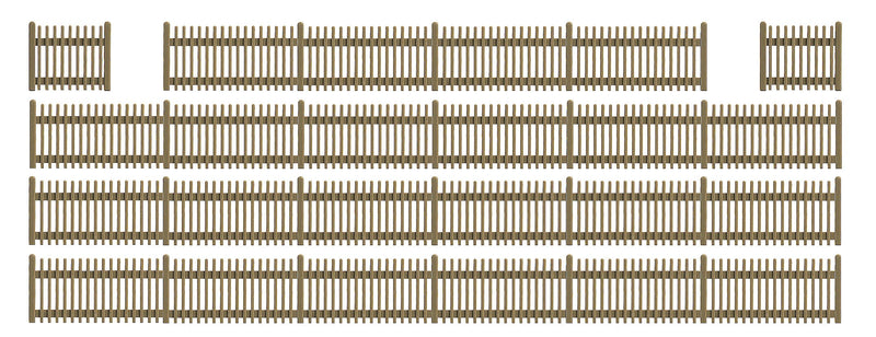 120cm Picket Fencing