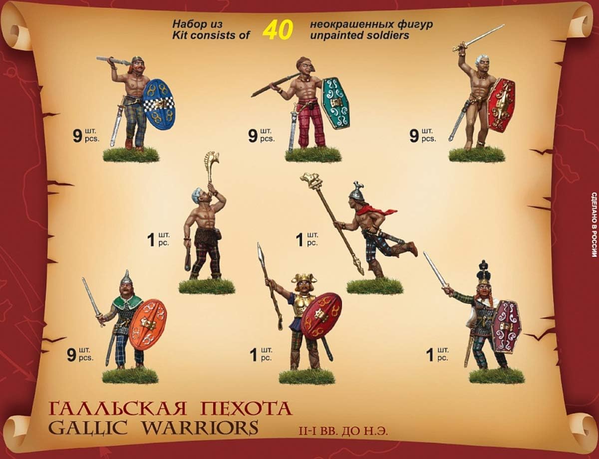 Zvezda 500788012 Plastic model making 500788012-1:72 Gallic Infantry (WA) Construction Kit-Assembly-for Beginners-Detailed, Multicoloured