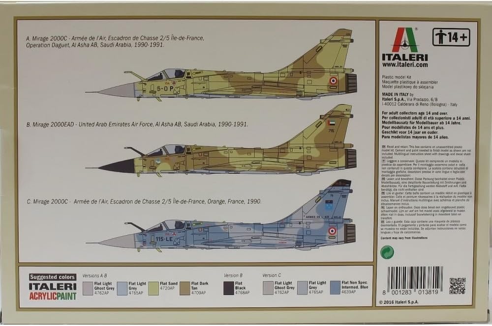Italeri 1381 – Mirage 2000 °C 1: 72 Vehicles