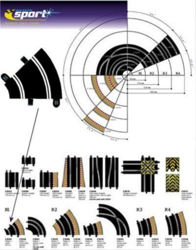 Scalextric Radius 1 Curve 45° x 2