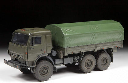 Zvezda 3697 500783697-1 Kamaz 500783697 – 1:35 5350 Mustang – Plastic Construction Model Assembly Kit – for Beginners – Detailed, Unvarnished