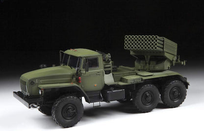 Zvezda 500783655 500783655-1:35 BM-21 Degree Rocket Launcher-Plastic Construction Model Kit-Assembly-for Beginners-Detailed, Olive
