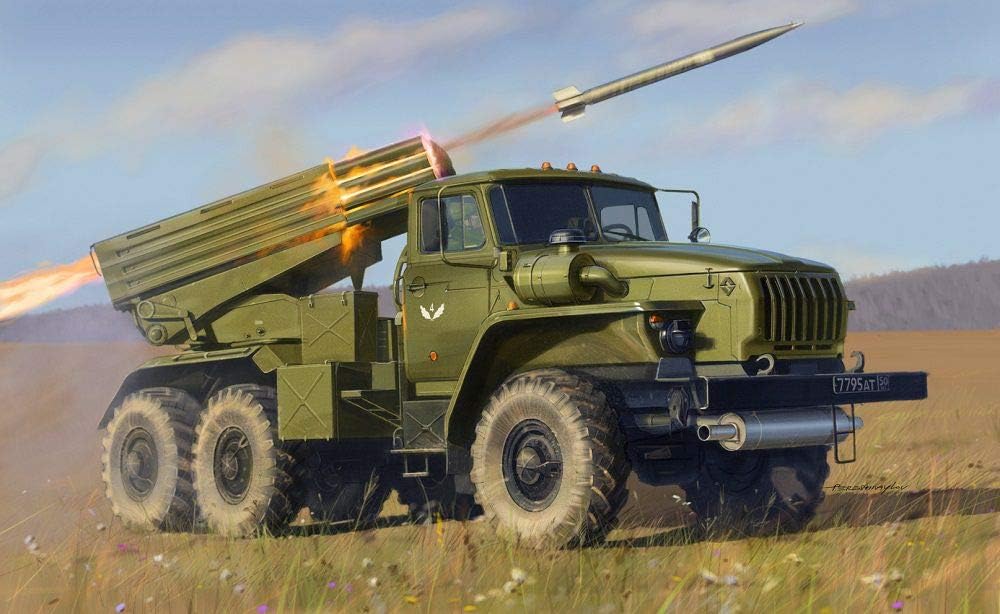 Zvezda 500783655 500783655-1:35 BM-21 Degree Rocket Launcher-Plastic Construction Model Kit-Assembly-for Beginners-Detailed, Olive