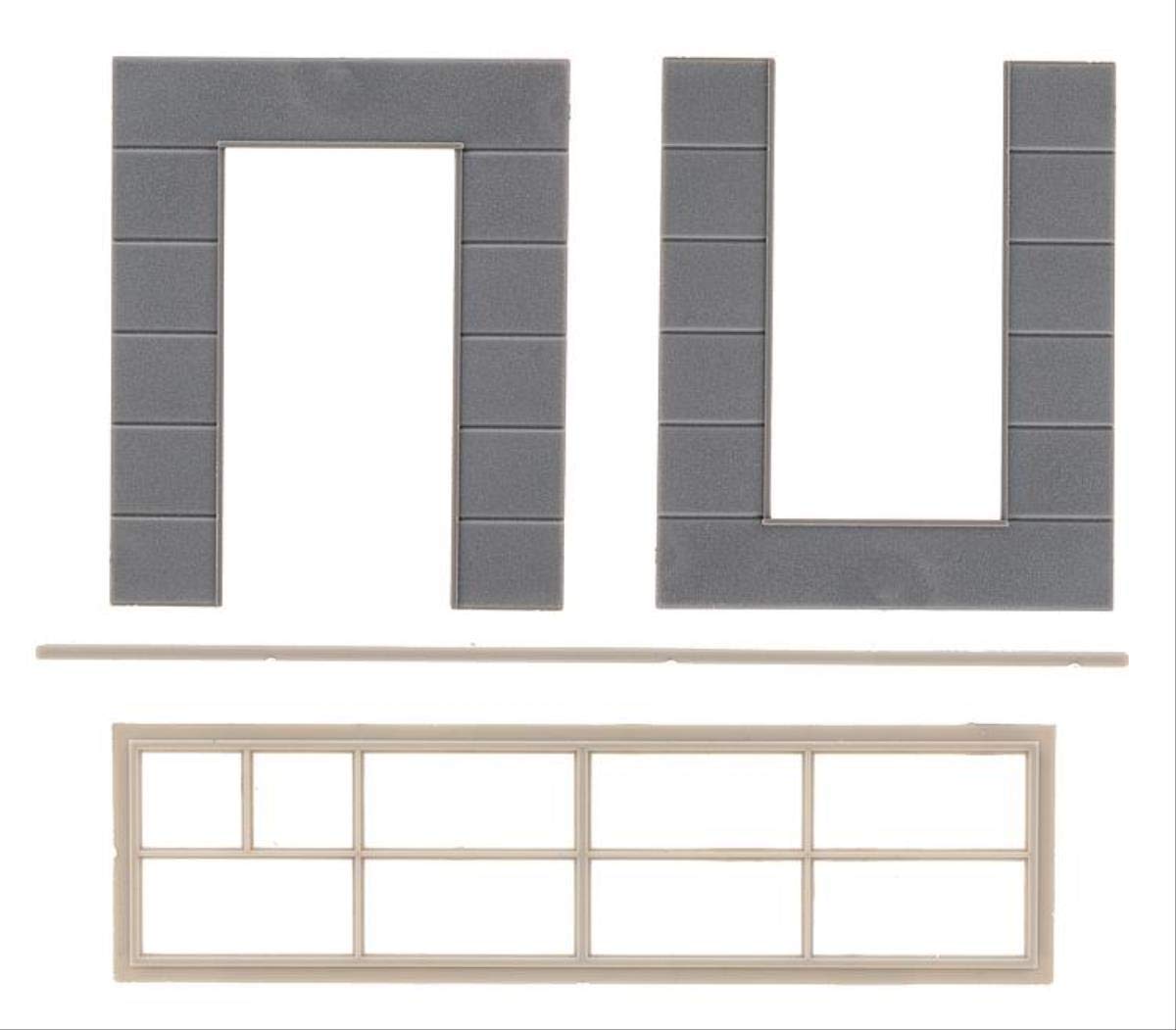 Faller FA180883 2 Wandelemente mit hohem Fenster, Goldbeck Modellbausatz, Zubehör, Mehrfarbig