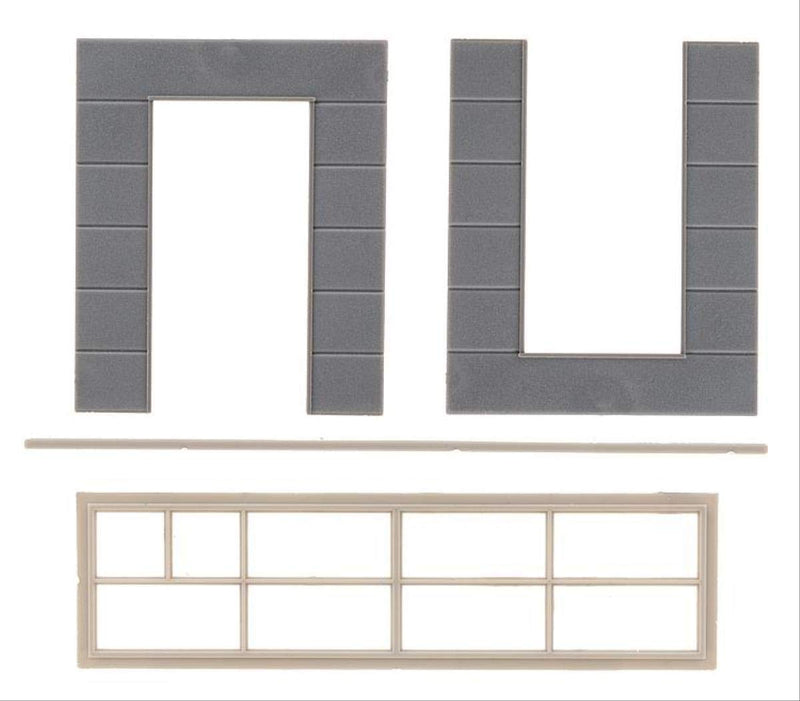 Faller FA180883 2 Wandelemente mit hohem Fenster, Goldbeck Modellbausatz, Zubehör, Mehrfarbig