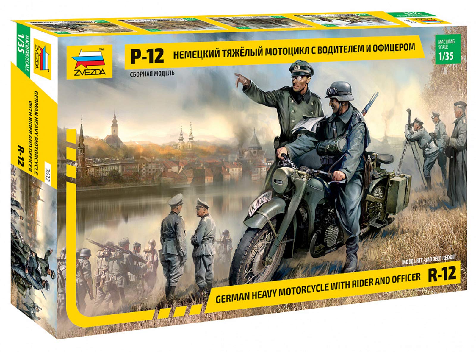 The Hobby Company Zvezda 500783632-1:35 WWII German Krad R12 with Crew (2)
