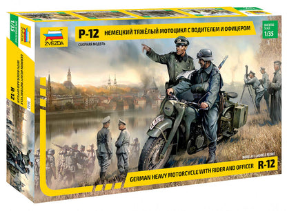 The Hobby Company Zvezda 500783632-1:35 WWII German Krad R12 with Crew (2)