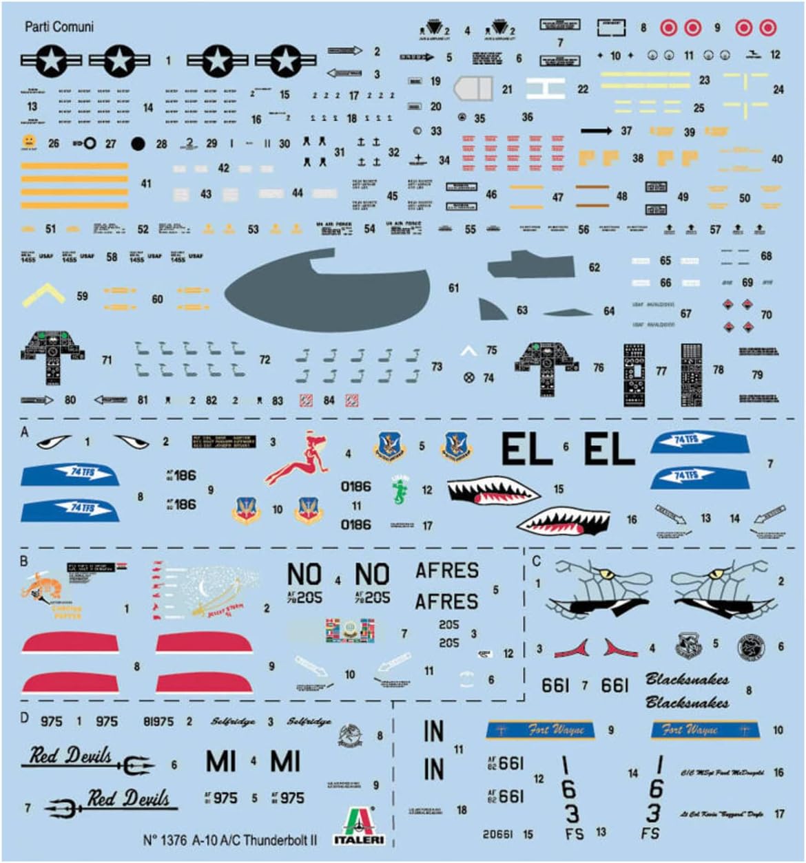 Italeri 1: 72 510001376 – A-10 Gulf War, Multicoloured, 226mm length
