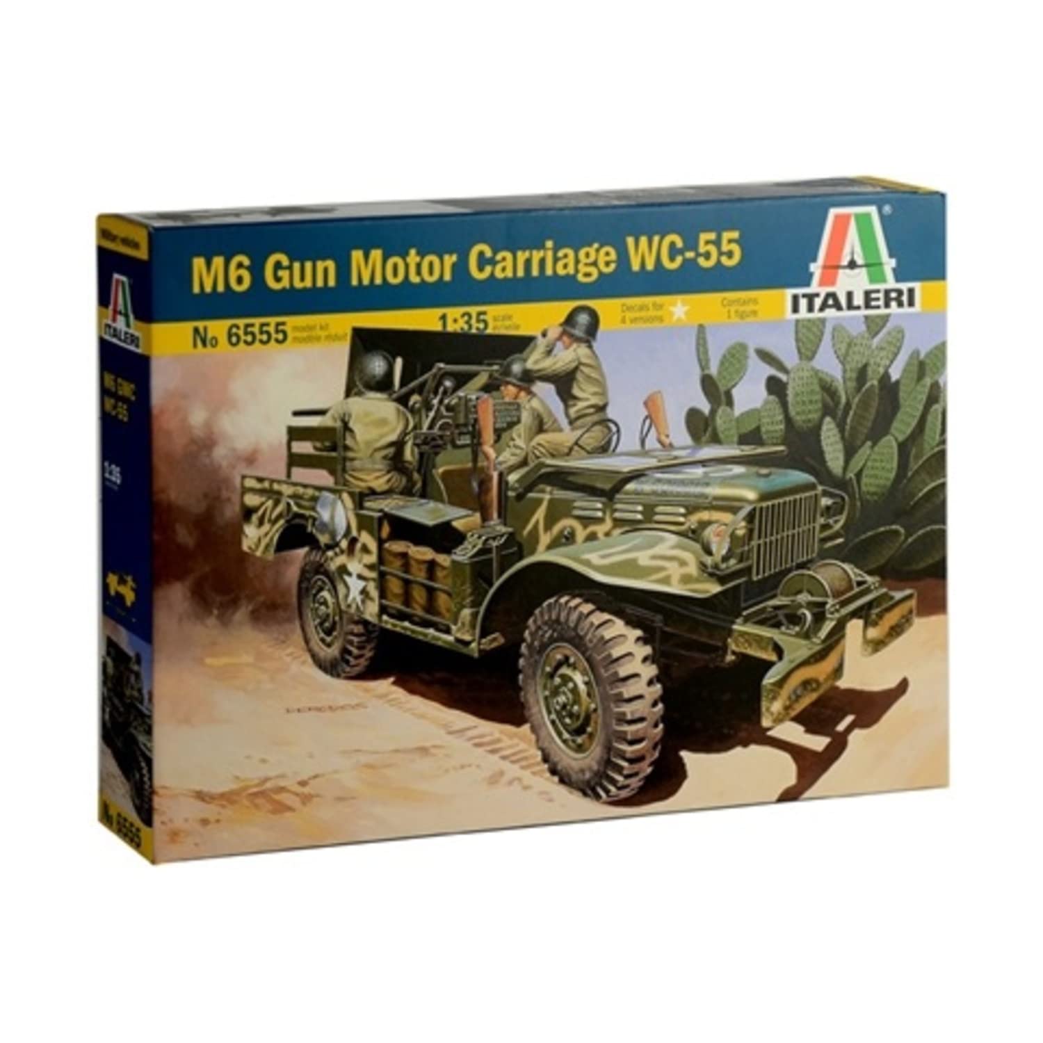 Italeri 6555S – 1:35 M6 Dodge Anti-Tank Building, Stand Model Making, Crafts, Hobby, Gluing, Plastic Construction Kit, Unvarnished