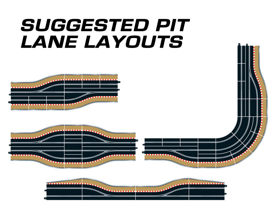 Scalextric Pit Lane Track (Left Hand) - Includes Sensor