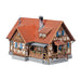FALLER Ländliches Fachwerkhaus Modellbausatz mit 195 Einzelteilen 145 x 103 x 89 mm I Modelleisenbahn Zubehör H0 I Modelleisenbahn H0 Fachwerkhaus