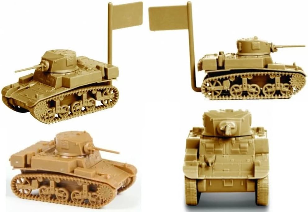 Zvezda Model Kit - US Light Tank M3A1 Stuart - 1:100 Scale