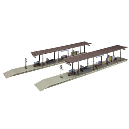 FALLER 2 Bahnsteige Modellbausatz mit 98 Einzelteilen 417 x 48 x 52/68 mm I Modelleisenbahn Zubehör H0 Gebäude I Modelleisenbahn H0 Bahnsteige