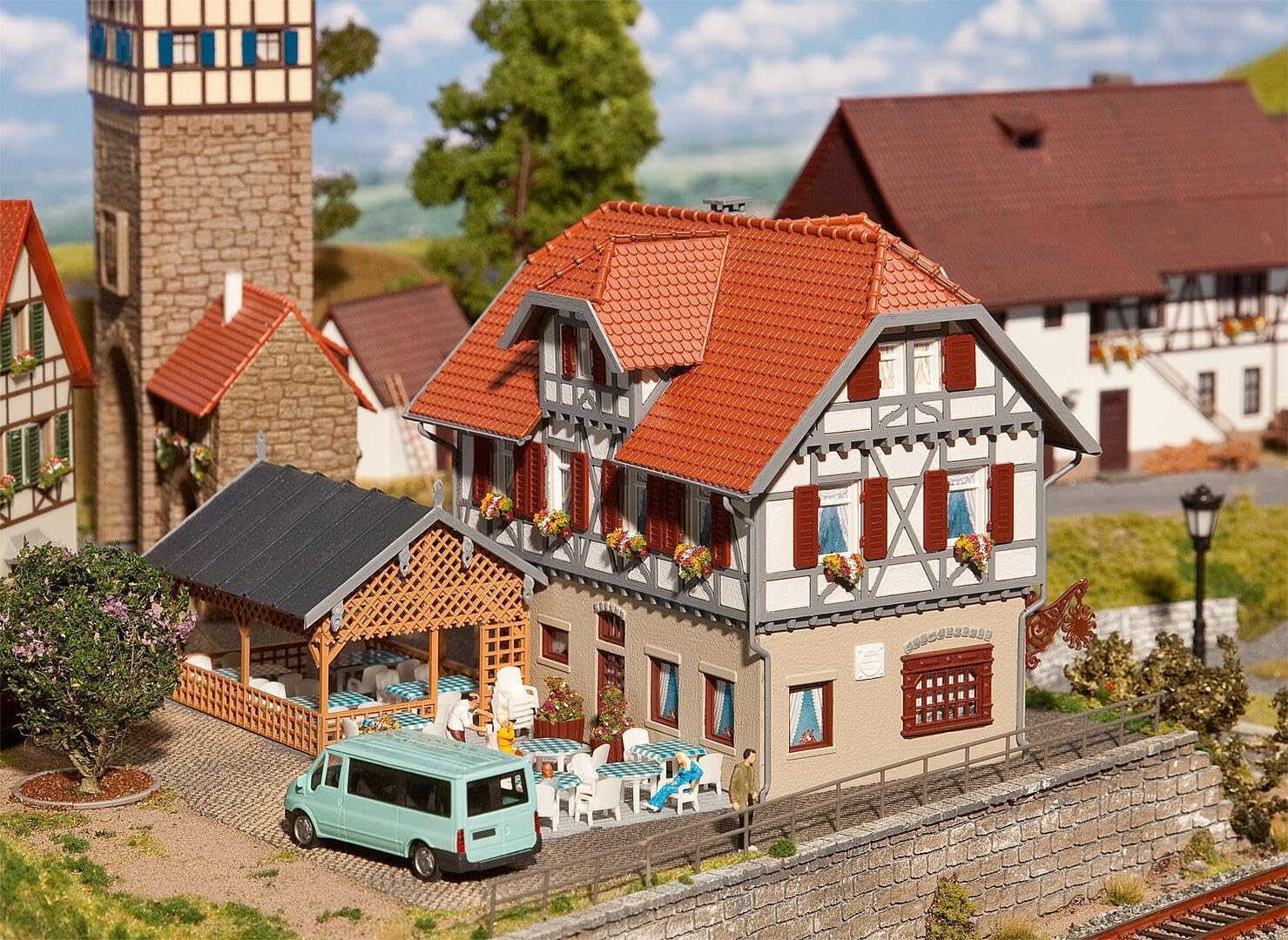 Faller 130438 H0 Gasthaus Sonne mit Laube