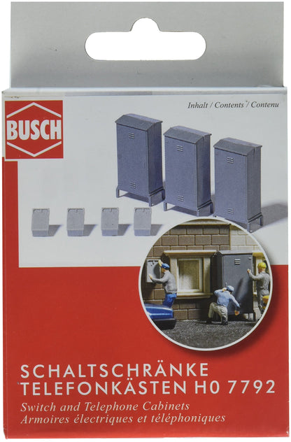 Busch 7792 Switch/Telephone Cabinets HO Scenery Scale Model