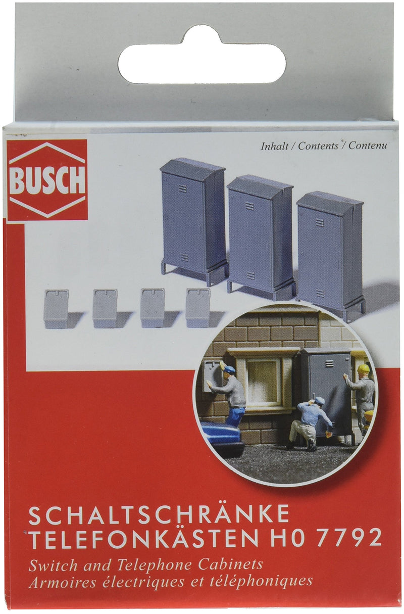 Busch 7792 Switch/Telephone Cabinets HO Scenery Scale Model