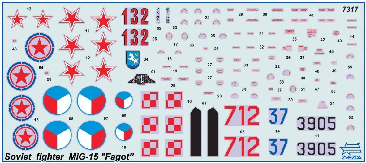Zvezda 500787317 500787317-1:72 MIG-15 Bassoon Plastic Model Kit Assembly Kit for Beginners Detailed Silver