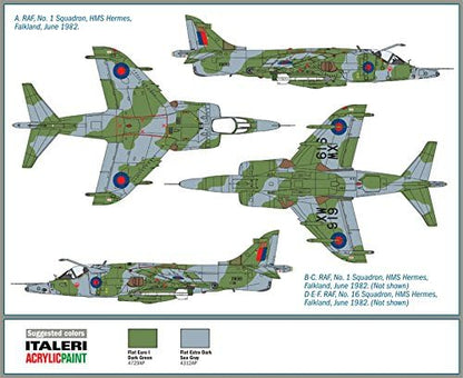 Italeri 1401S 1:72 - Harrier Gr.3 (Falklands), Multi-Color (1401)