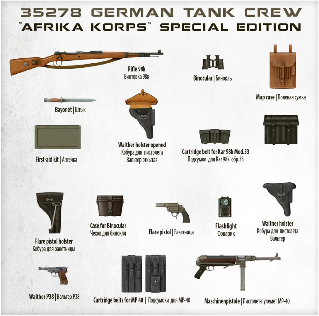Mini Art 550035278 MiniArt 35278 1:35 Fig. Dt. Afrika Korps Pz. SE (5) -originalgetreue Nachbildung, Modellbau, Plastik Bausatz, Basteln, Hobby, Kleben, Modellbausatz, Zusammenbauen, unlackiert