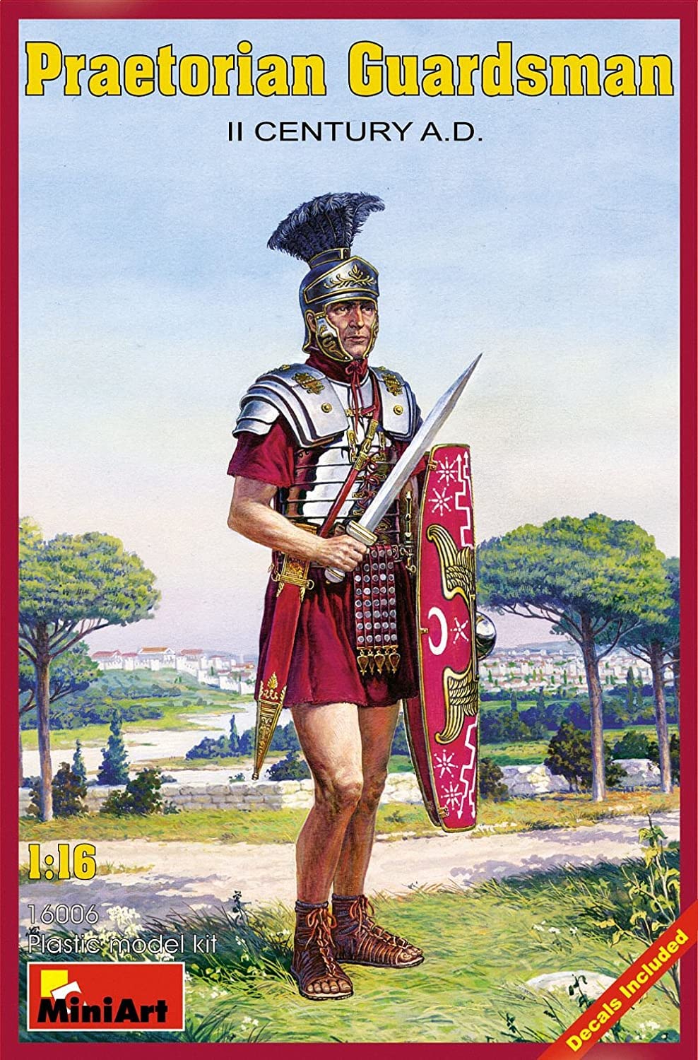 Miniart 1:16 Scale Praetorian Guardsman II century A.D. Plastic Model Kit (Grey