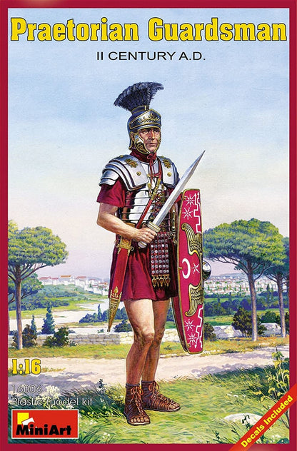 Miniart 1:16 Scale Praetorian Guardsman II century A.D. Plastic Model Kit (Grey