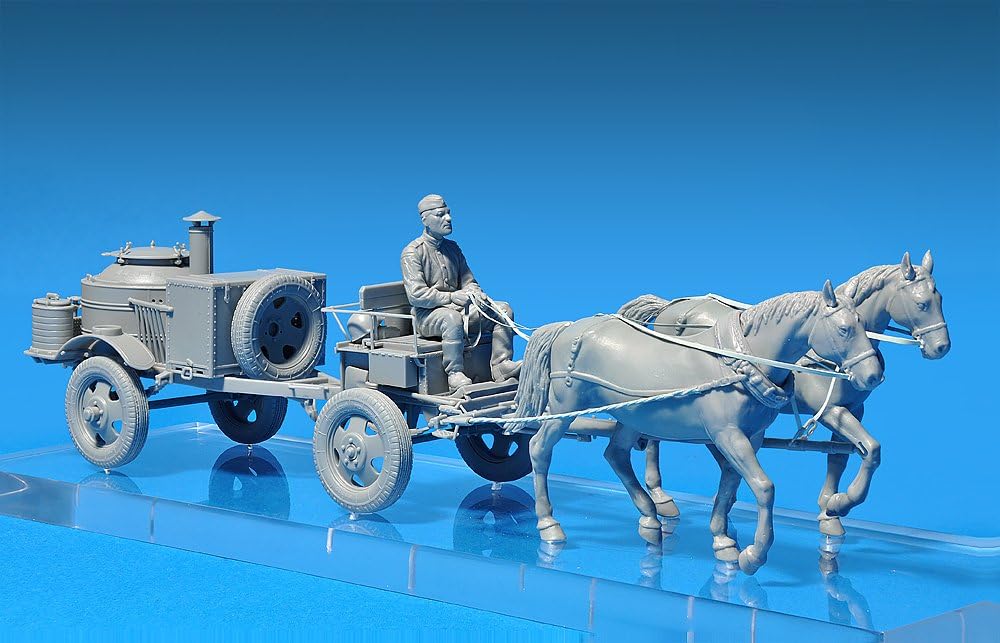 MiniArt 35057 Horses Drawn Field Kitchen KP-42 - Cocina móvil soviética en Miniatura con Caballos (Escala 1:35